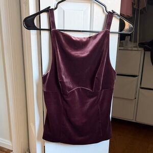 Zara Velvet Camisole in Deep Burgundy